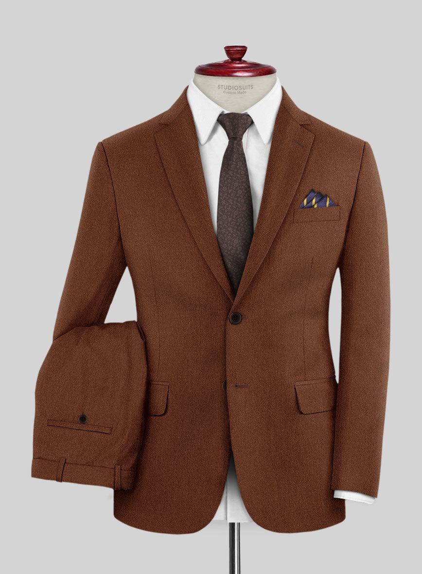 Italian Atiero Brown Wool Suit - StudioSuits