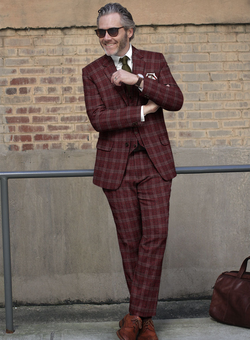 Italian Austor Checks Tweed Suit - StudioSuits