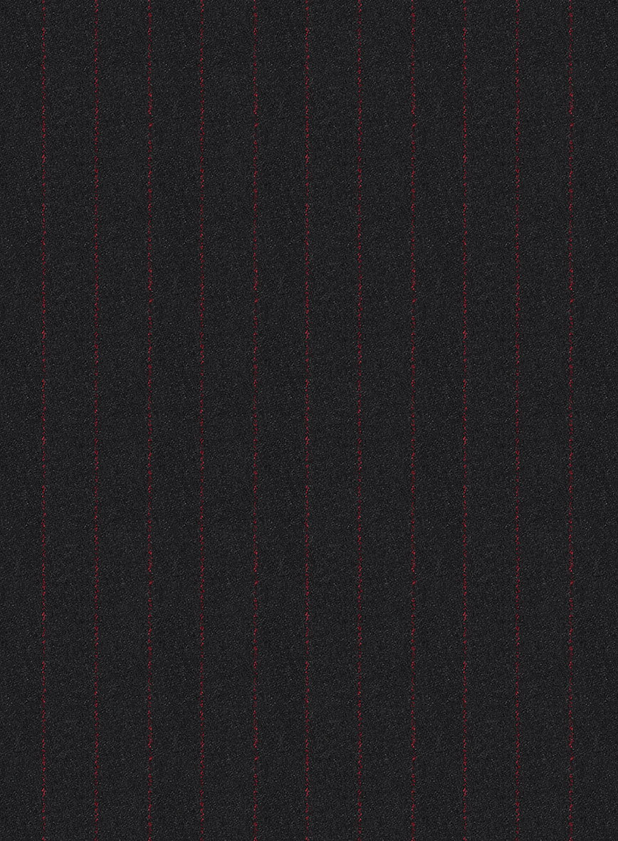 Italian Black Stripe Clano Tweed Jacket - StudioSuits