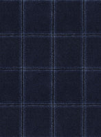 Reda Blue Checks Wool Pants - StudioSuits