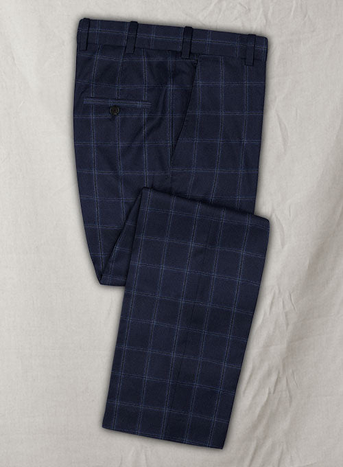 Reda Blue Checks Wool Suit - StudioSuits