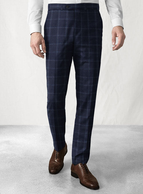 Reda Blue Checks Wool Suit - StudioSuits