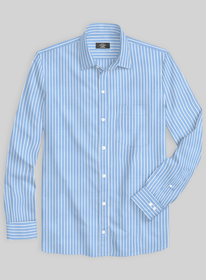 Italian Blue Class Stripe Shirt – StudioSuits