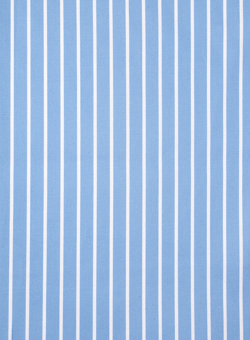 Italian Blue Class Stripe Shirt - StudioSuits