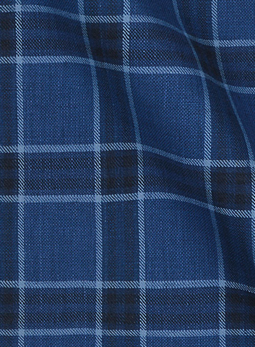 Italian Blue Club Linen Suit - StudioSuits