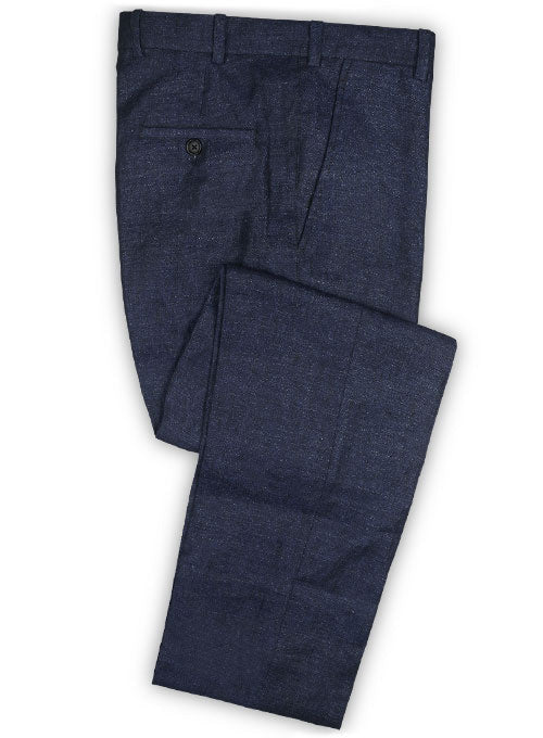 Italian Blue Khyber Linen Suit - StudioSuits