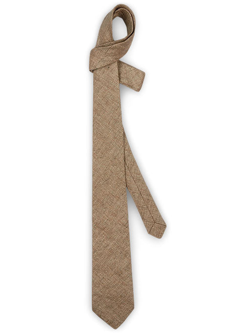 Italian Linen Tie - Burnt Brown - StudioSuits