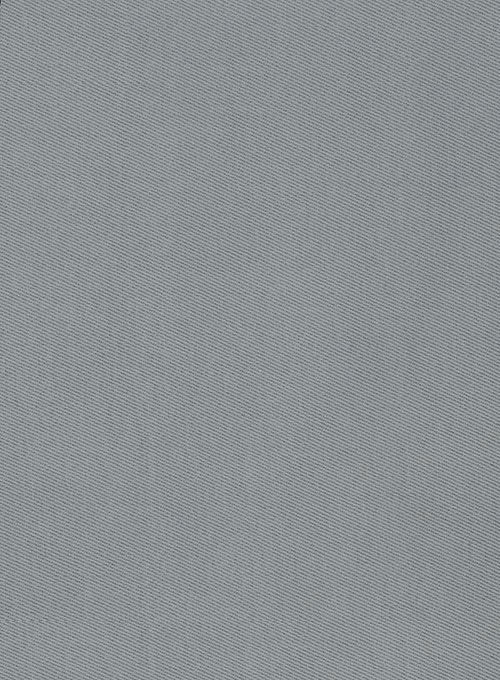 Italian Brushed Cotton Ice Gray Pants - StudioSuits