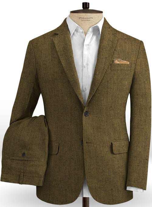 Italian Camello Linen Suit - StudioSuits
