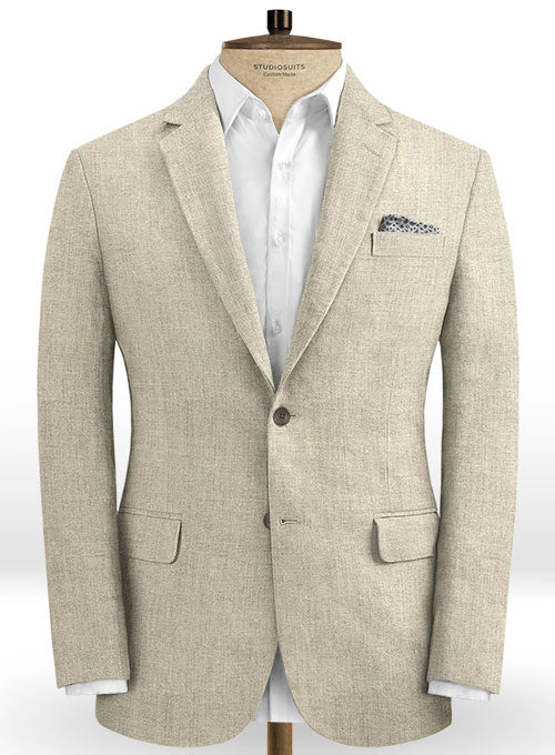 Italian Casa Beige Linen Suit - StudioSuits
