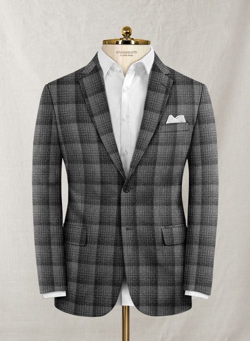 Italian Cashmere Scott Gray Checks Suit - StudioSuits