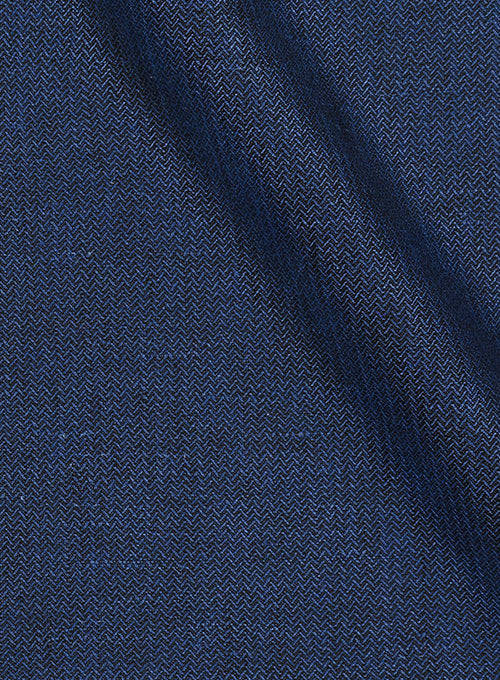 Italian Celeb Blue Linen Suit - StudioSuits