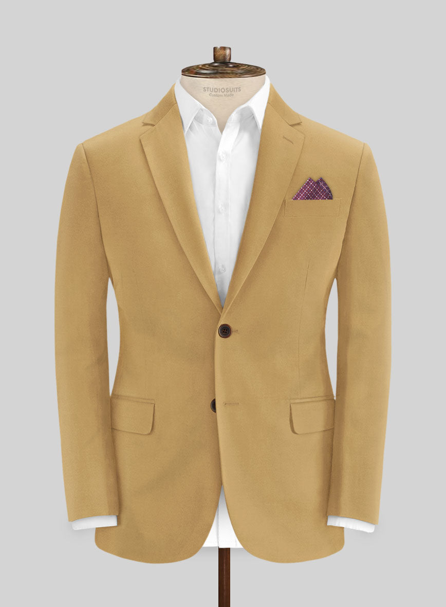 Italian Cider Brown Cotton Stretch Jacket - StudioSuits