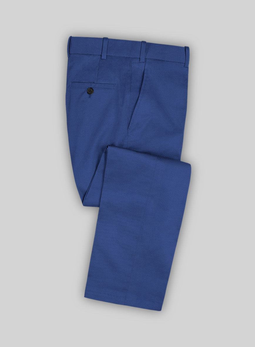 Italian Cobalt Blue Cotton Pants – StudioSuits