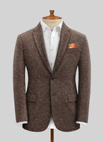 Italian Cosmic Brown Tweed Jacket - StudioSuits