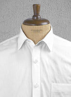 Italian Cotton Dobby Eghini White Shirt
