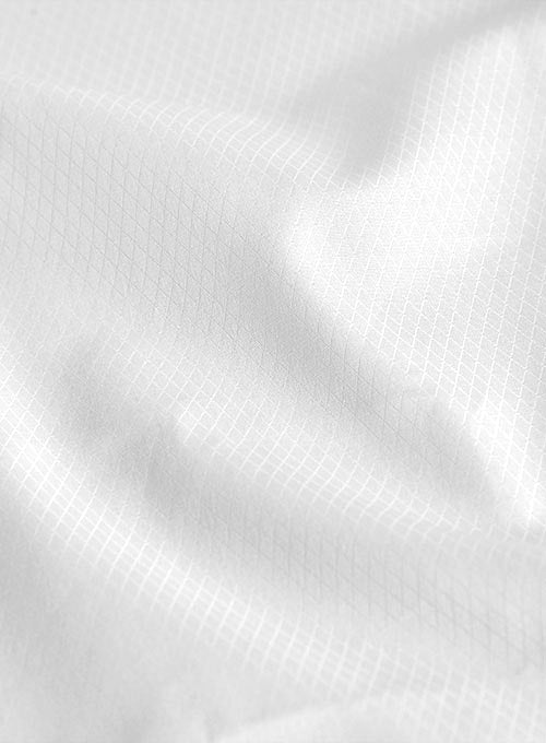 Italian Cotton Dobby Ordaz White Shirt - StudioSuits