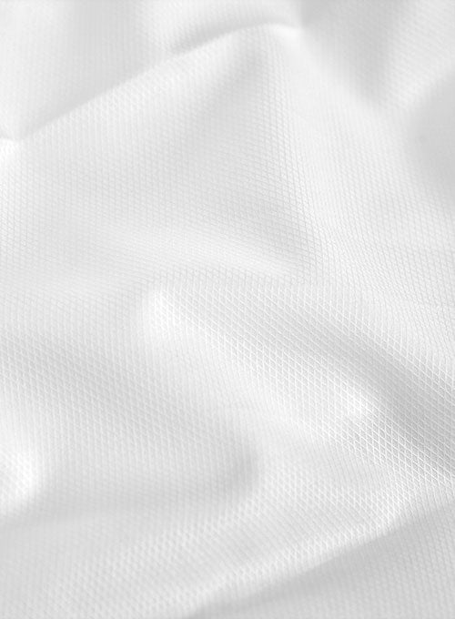 Italian Cotton Dobby Roceta White Shirt - StudioSuits