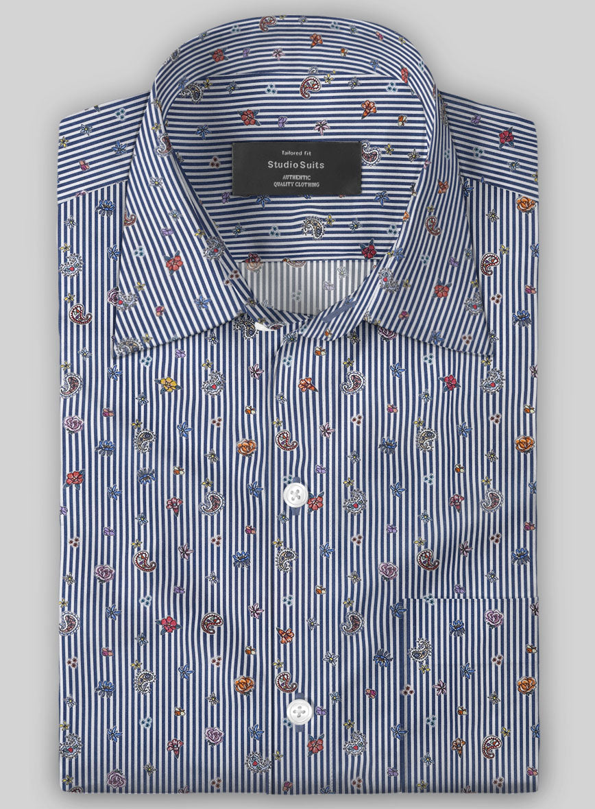 Italian Cotton Ialen Paisley Shirt - StudioSuits