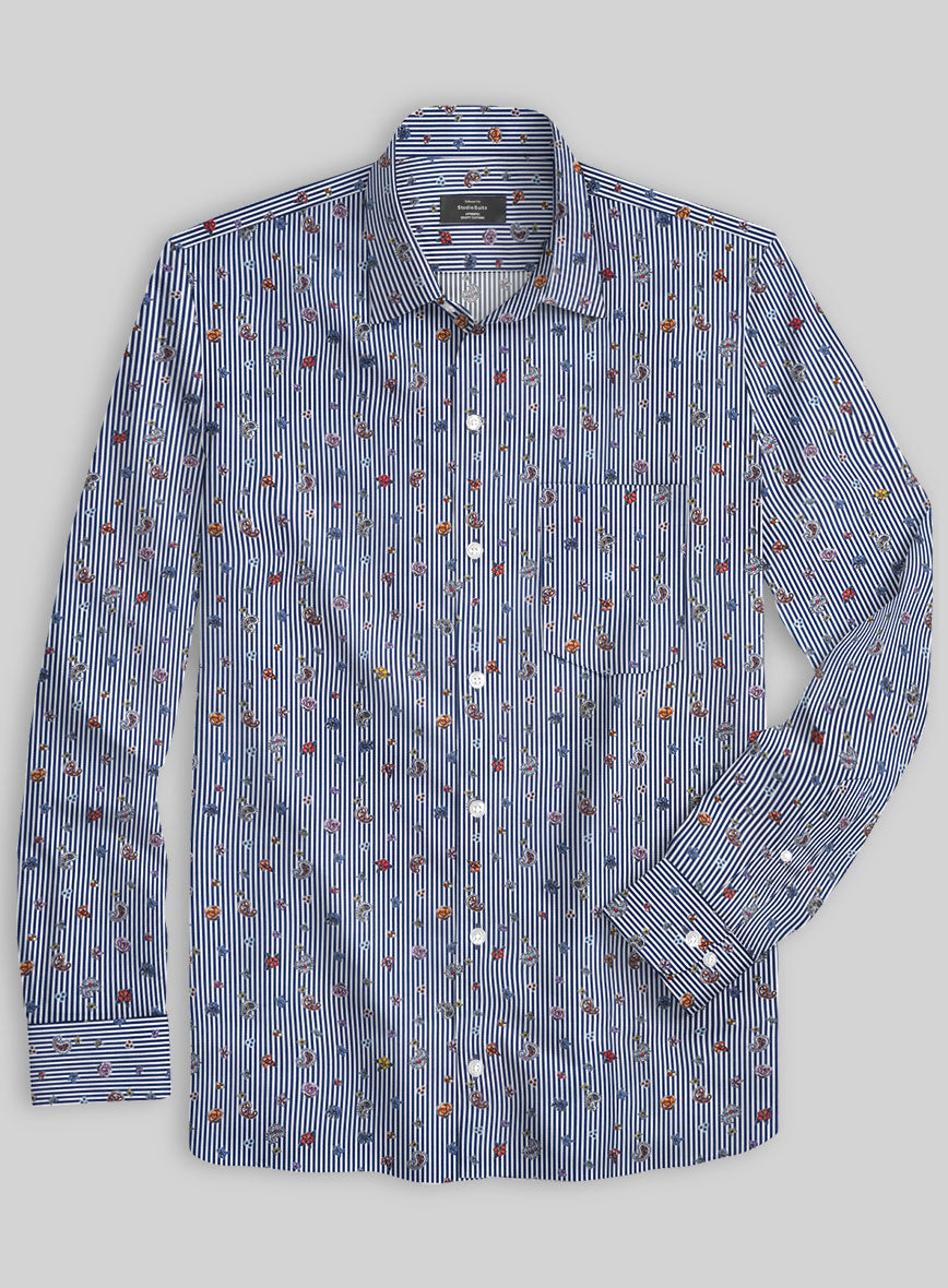 Italian Cotton Ialen Paisley Shirt - StudioSuits