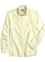Italian Cotton Light Yellow Shirt - StudioSuits