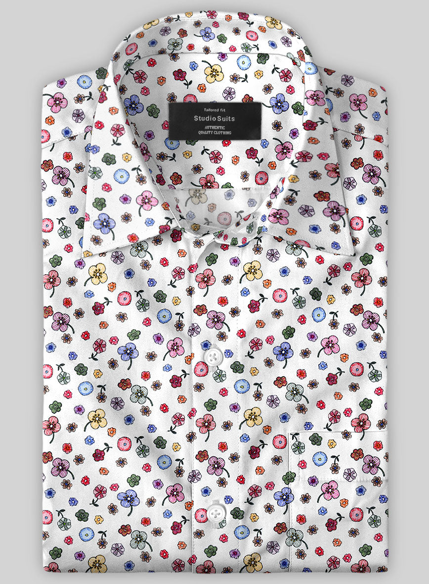 Italian Cotton Posy Shirt - StudioSuits