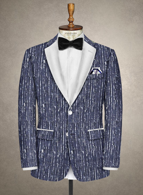 Italian Cotton Ricuti Tuxedo Jacket - StudioSuits