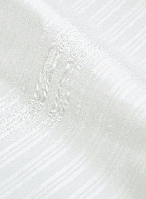 Italian Cotton Stripe Urora White Shirt - StudioSuits