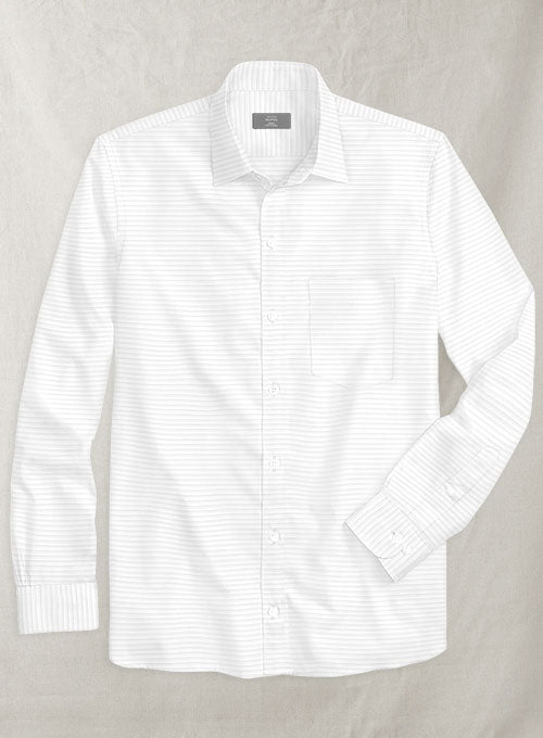 Italian Cotton White Enigi Shirt - StudioSuits