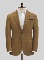 Italian Credi Mid Brown Tweed Jacket - StudioSuits