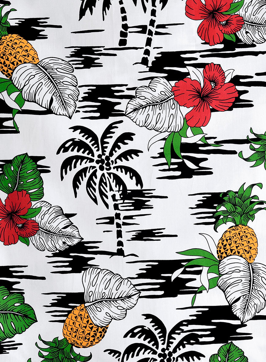 Italian Cotton Hibiscus Shirt - StudioSuits