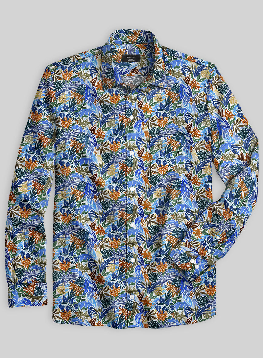Italian Cotton Jungle Trip Shirt - StudioSuits