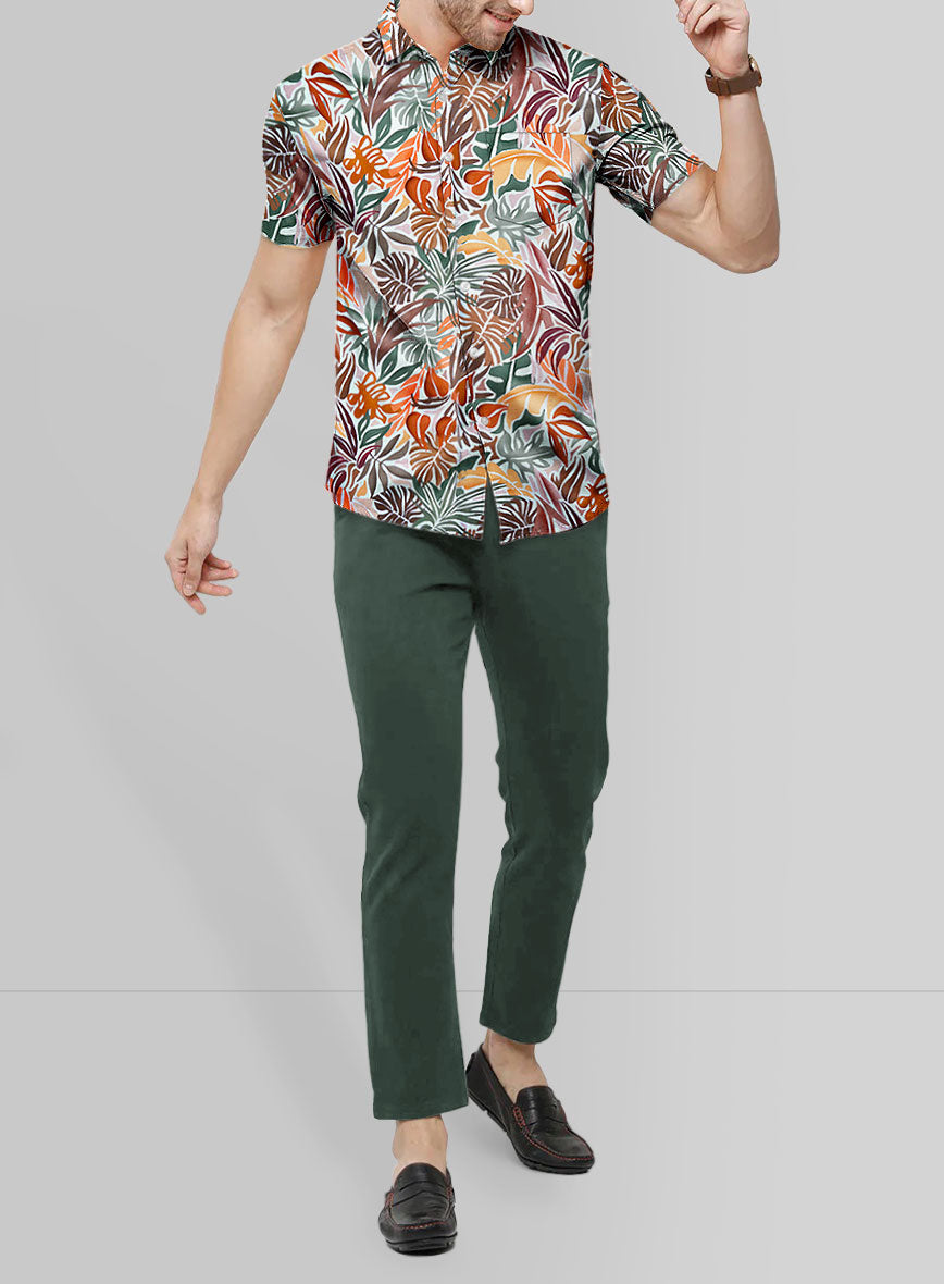 Italian Cotton Monstera Shirt - StudioSuits