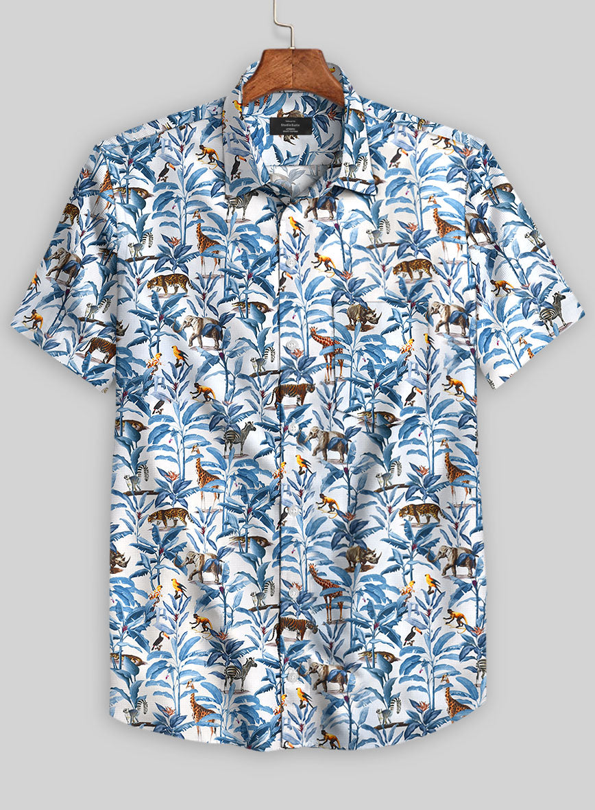Italian Cotton Rain Forest Shirt - StudioSuits