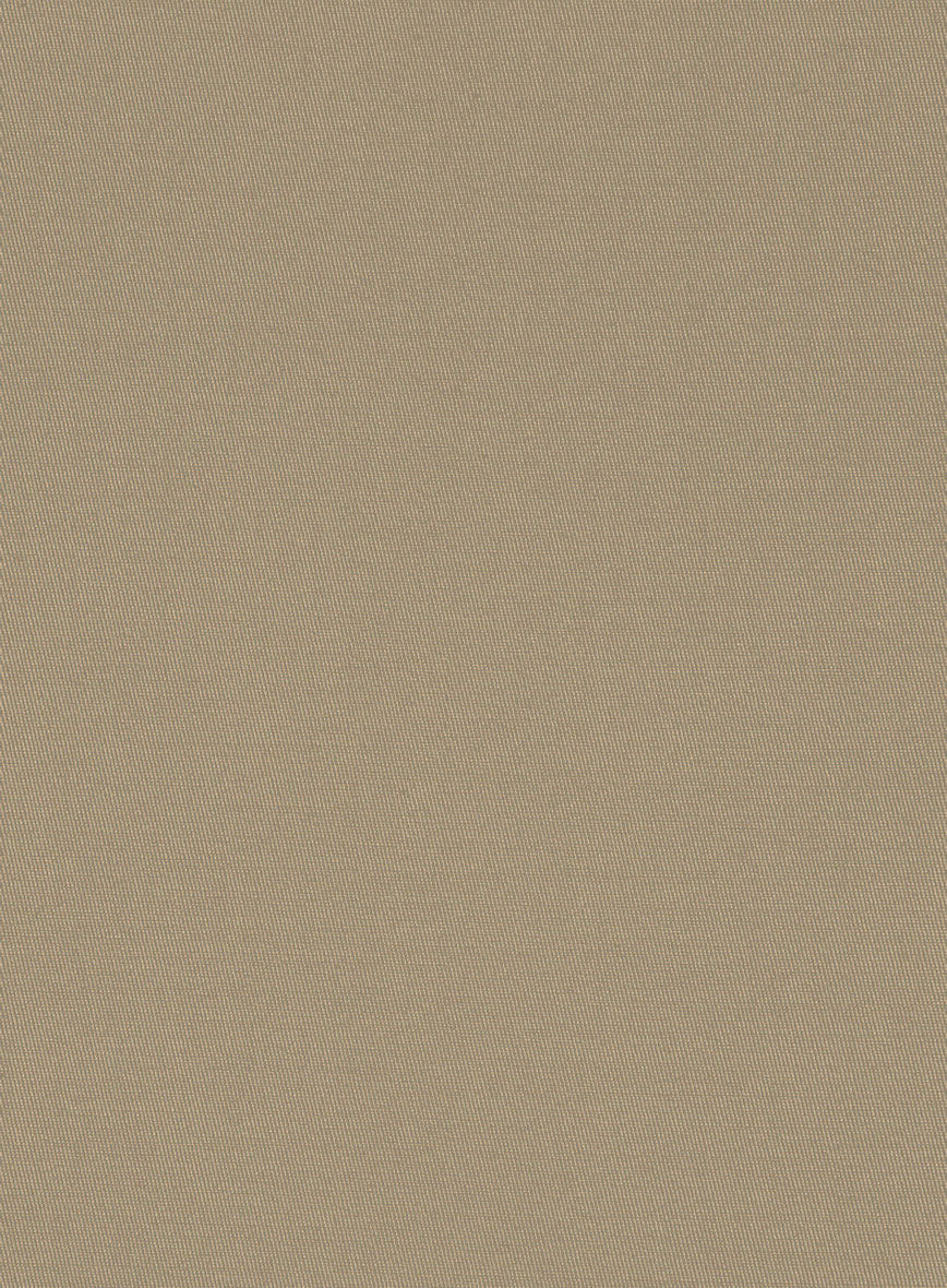 Italian Dark Beige Cotton Stretch Suit - StudioSuits