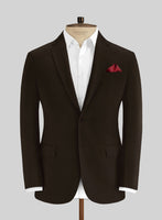 Italian Dark Brown Cotton Stretch Suit - StudioSuits