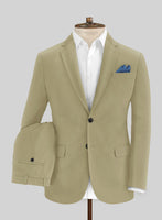 Italian Dark Tan Cotton Stretch Suit - StudioSuits