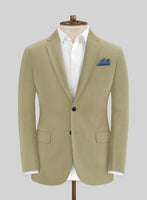 Italian Dark Tan Cotton Stretch Suit - StudioSuits