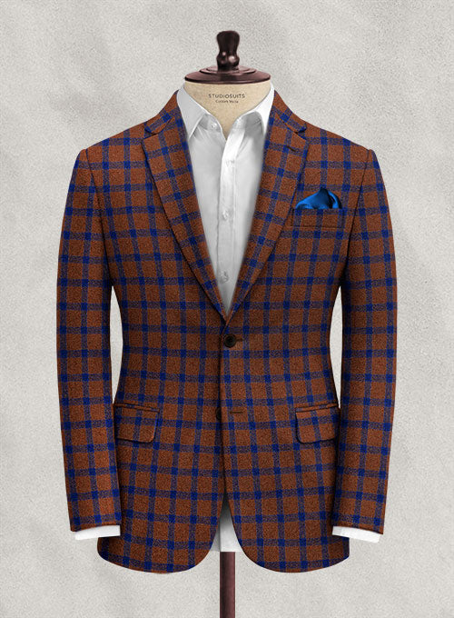Italian Dislas Rust Tweed Jacket - StudioSuits
