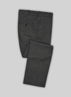 Italian Drego Gray Herringbone Wool Pants - StudioSuits
