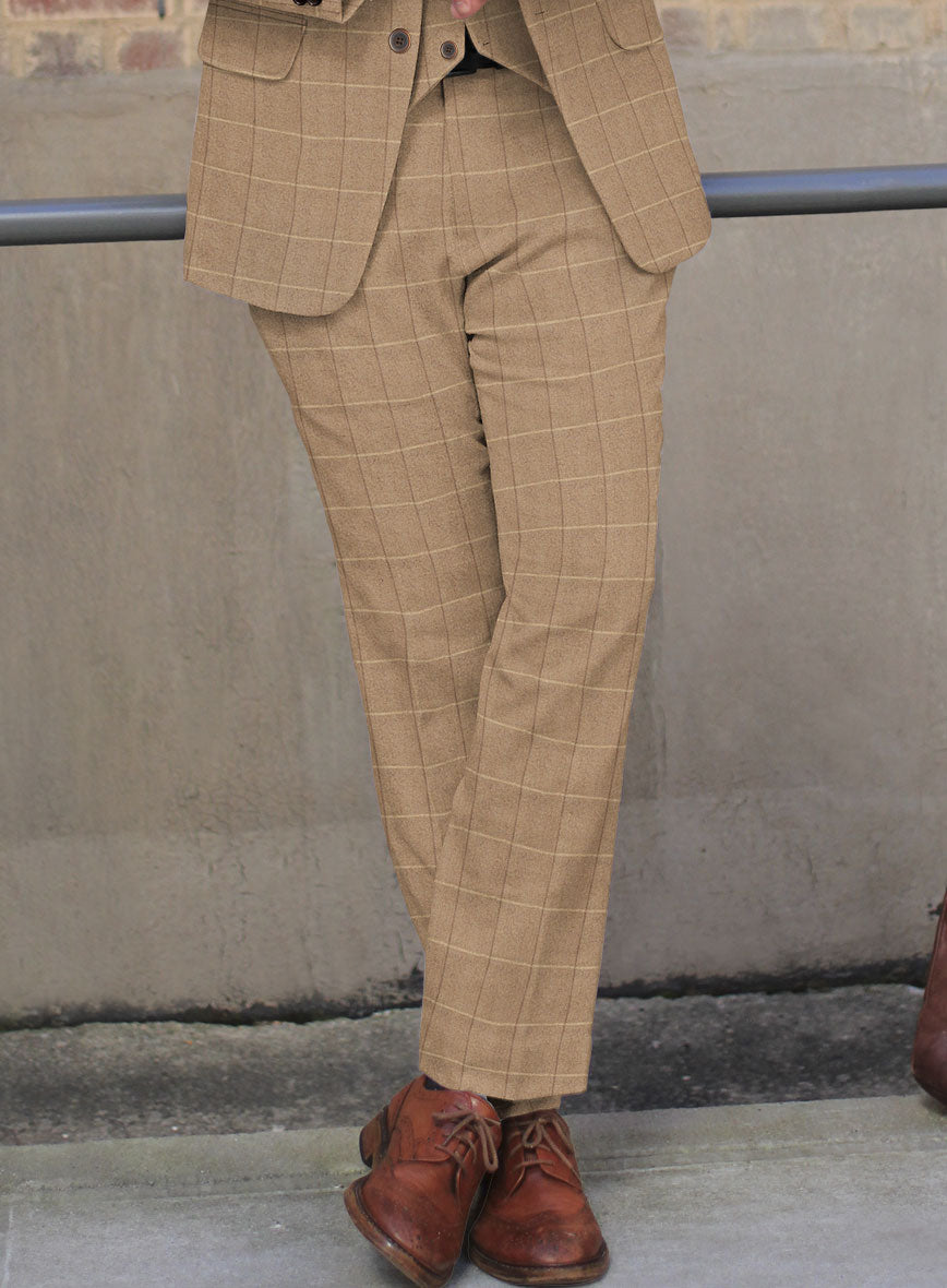 Italian Duami Checks Tweed Pants - StudioSuits