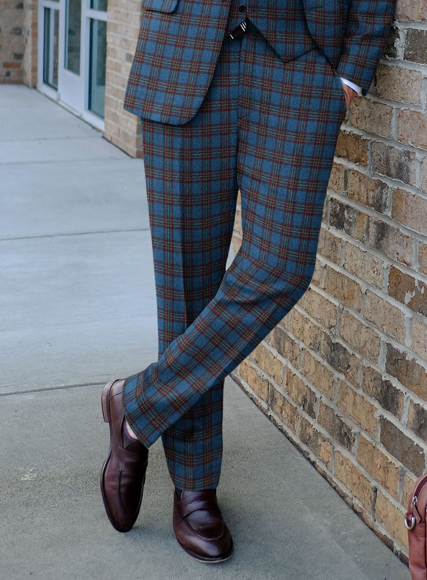 Italian Egor Checks Tweed Pants - StudioSuits