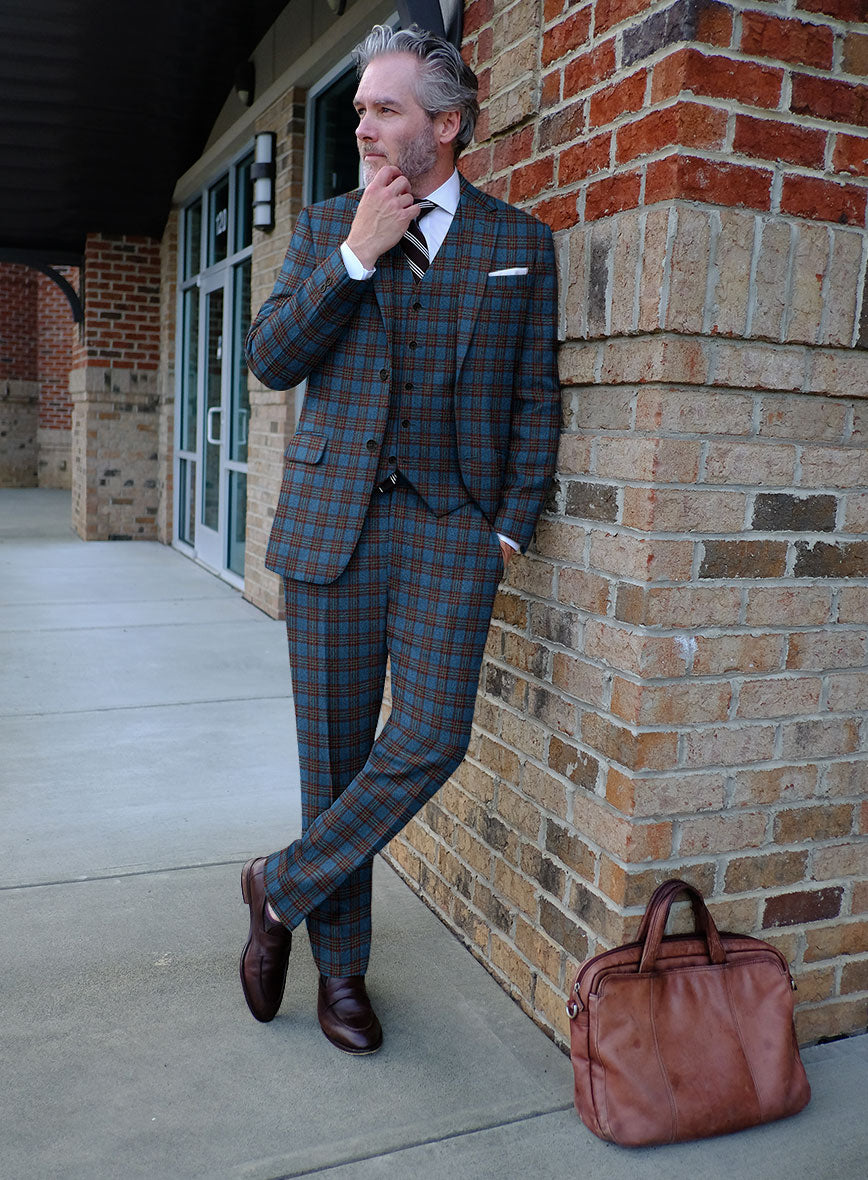 Italian Egor Checks Tweed Suit - StudioSuits