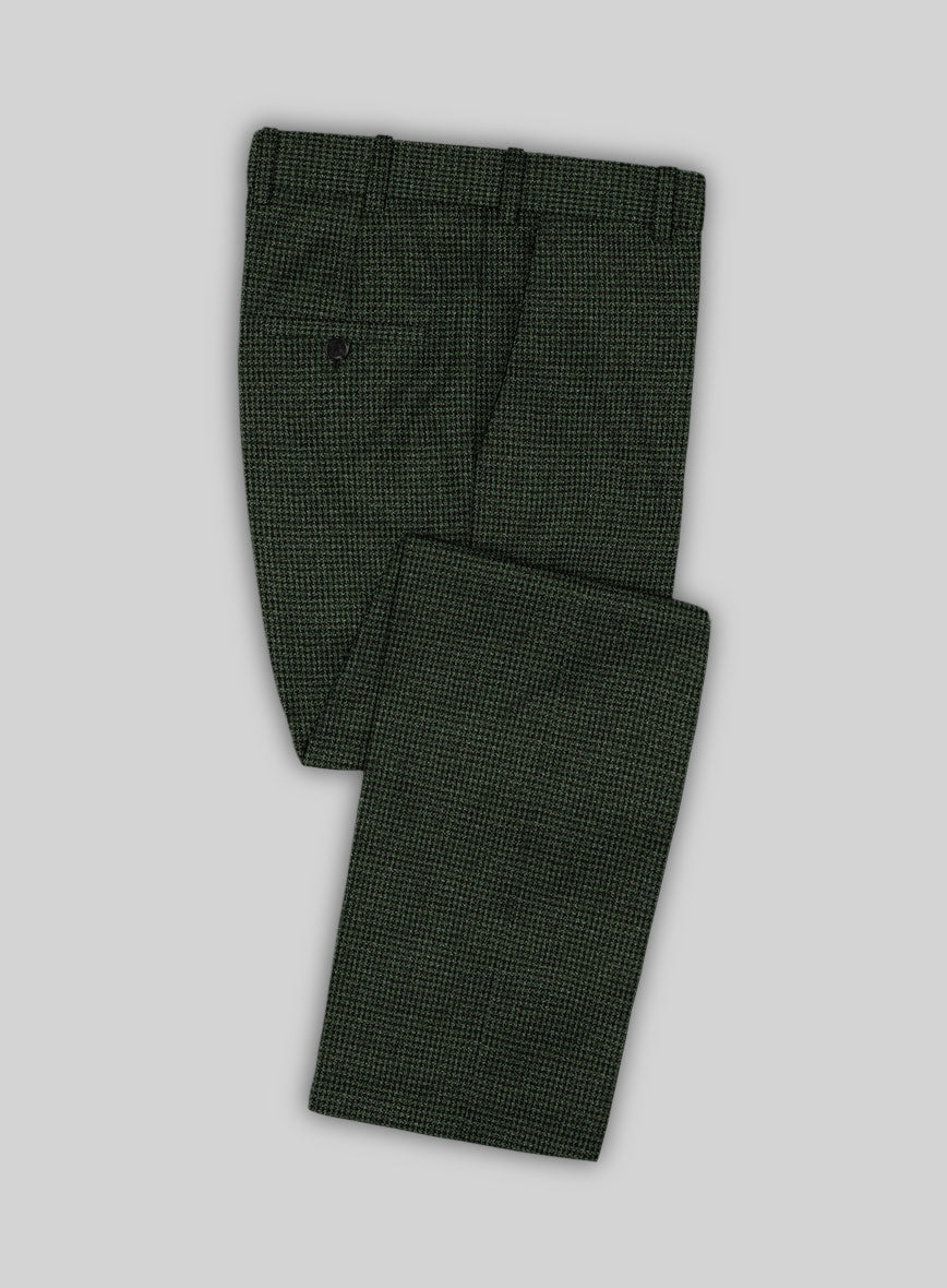 Italian Equiel Green Wool Pants - StudioSuits