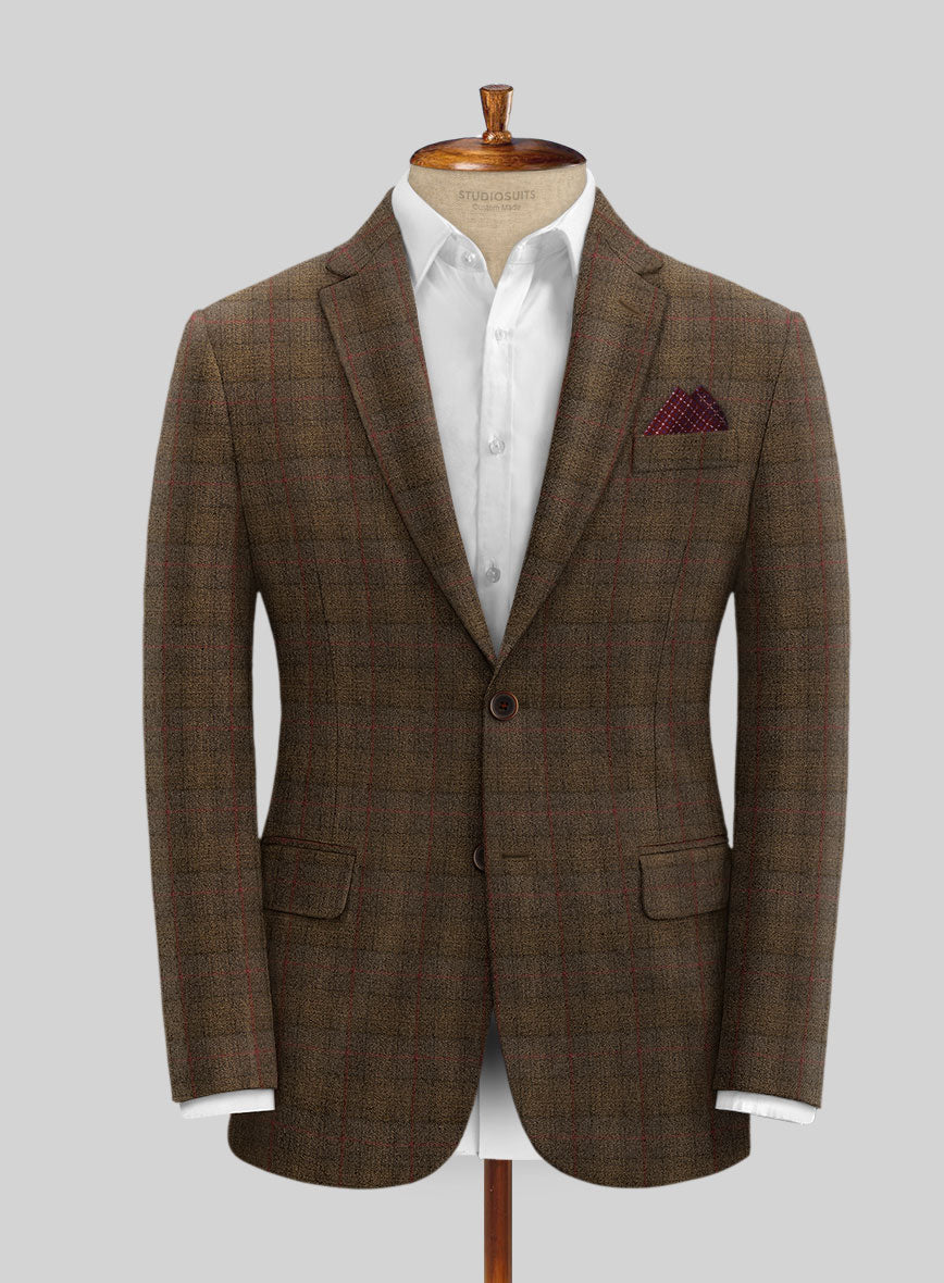Italian Fiani Checks Tweed Jacket - StudioSuits