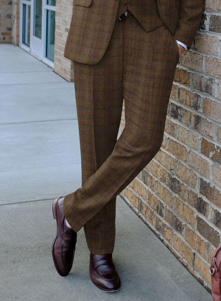 Italian Fiani Checks Tweed Pants - StudioSuits