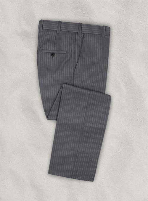 Italian Flannel Wool Josena Pants - StudioSuits