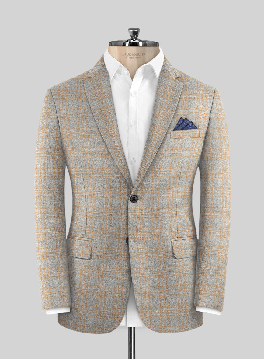 Italian Fonse Gray Wool Jacket - StudioSuits