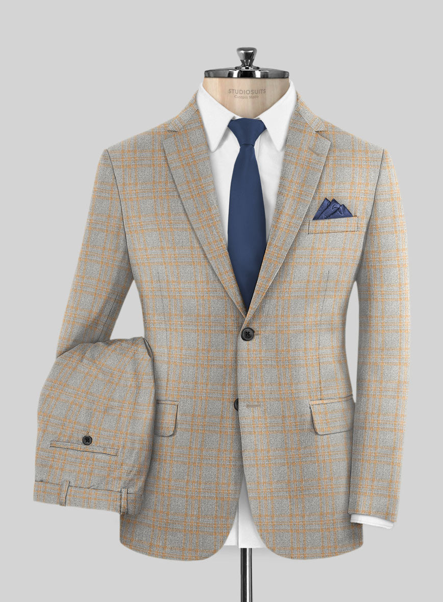 Italian Fonse Gray Wool Suit - StudioSuits