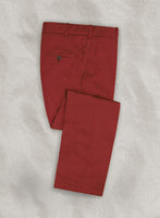 Italian Gimson Red Cotton Stretch Suit - StudioSuits